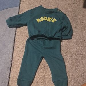 Cat & Jack Green 'Rookie' Sweatshirt and Joggers Set